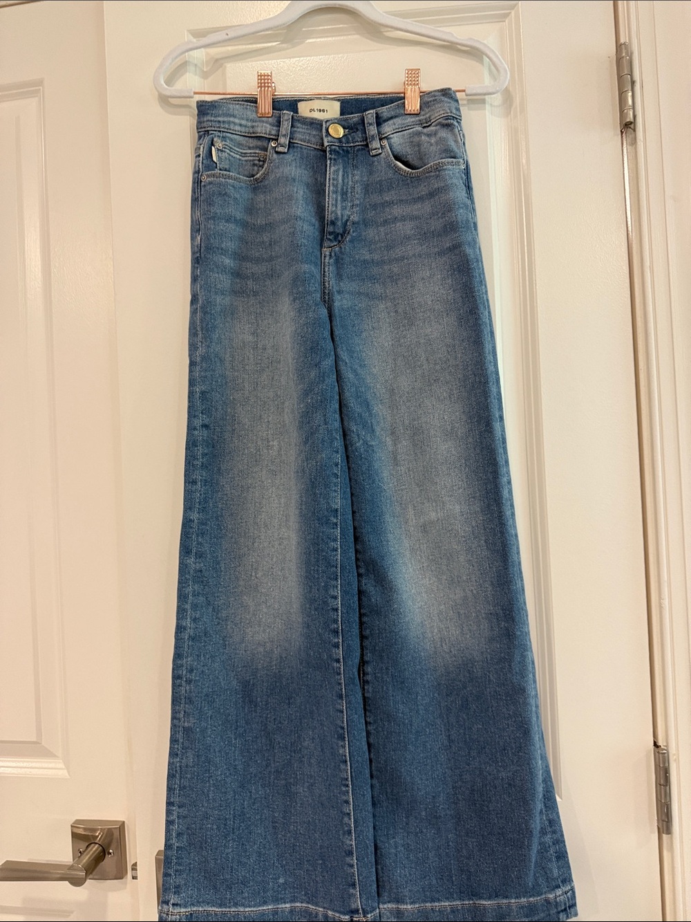 DL1961 Girls Wide-Leg Medium Blue Jeans